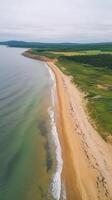 Coastal Beauty Serene Beach Scenery from Above photo