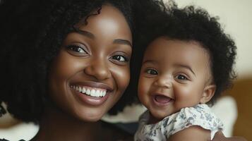 A Mother and Baby Share a Moment of Joyful Connection photo