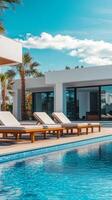 Luxurious Modern Villa with Stunning Pool and Patio photo