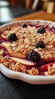 Apple Blackberry Crisp A Fall Delightful Dessert photo