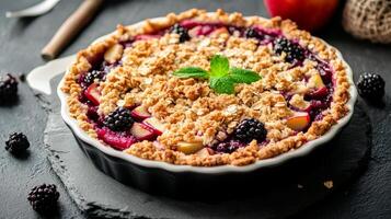 Scrumptious Apple Blackberry Crisp - A Sweet Autumn Delight photo