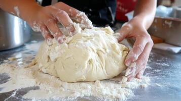 Kneading Dough A Culinary Masterpiece photo