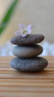 Zen Stones and Flower A Peaceful Stillness photo