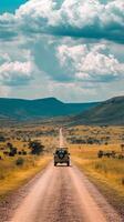 African Safari Adventure Scenic Drive Through the Savannah photo
