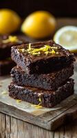 Scrumptious Stacked Chocolate Lemon Brownies photo