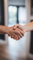 Powerful Handshake A Symbol of Business Success photo