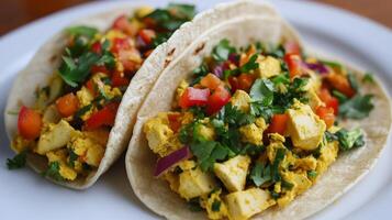 Scrumptious Tofu Scramble Tacos A Flavorful Vegetarian Breakfast photo