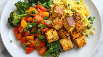 Scrumptious Tofu Scramble with Colorful Veggies photo