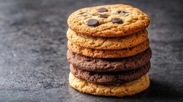 Stacked Chocolate Chip Cookies - A Delicious Treat photo