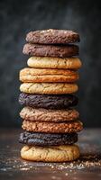 A Towering Stack of Deliciously Different Cookies photo