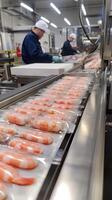 Shrimp Packaging Line Automated Seafood Processing photo