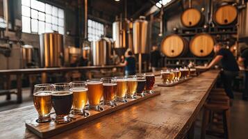 Craft Beer Tasting at a Brewery A Flight of Flavors photo