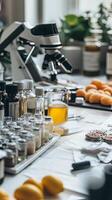 Scientific Research in a Laboratory Setting with Glassware and Equipment photo