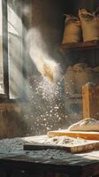 Flour Dust Explodes in Bakery Setting photo