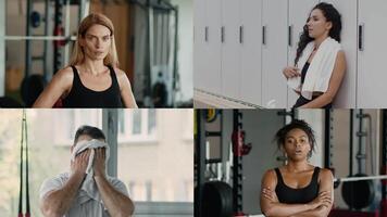 Individuals from various backgrounds participate in a fitness session, showcasing their athleticism and commitment to a healthy lifestyle. Their focus and determination are evident in each frame. video