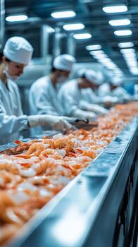 Shrimp Processing Line A Glimpse into the Seafood Industry photo