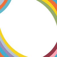 Colorful curve abstract border frame vector