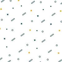 Modern playful geometric shapes pattern vector