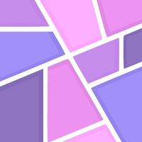 Pastel geometric mosaic pattern in pink and violet tones with abstract tile layout for modern backgrounds, packaging, creative branding, or contemporary fabric design vector