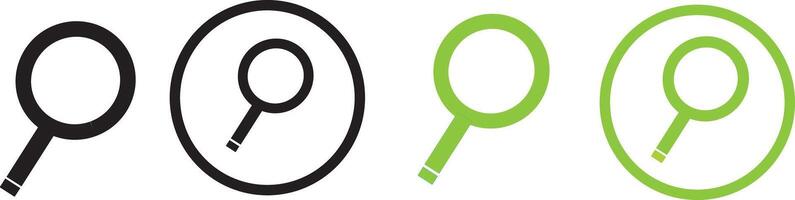 Magnifying glasses icons. Search. Search icons. curiosity, find on white background , vector