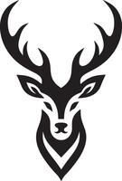 Deer tattoo sharp design illustration vector