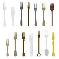 collection of forks with different shapes vector