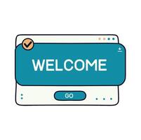 A user-friendly interface greeting users with a vibrant welcome message, ideal for app or web design vector