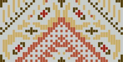 Square Abstract Geometric Patternfolk Embroidery, Aztec Geometric Ornament Print. Design for Carpet, Wallpaper, Clothing, Wrapping, Fabric vector