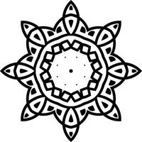 Mandala Clip Art Circular Pattern in the Form of a Mandala Decorative Ornament in Ethnic Oriental Style. vector