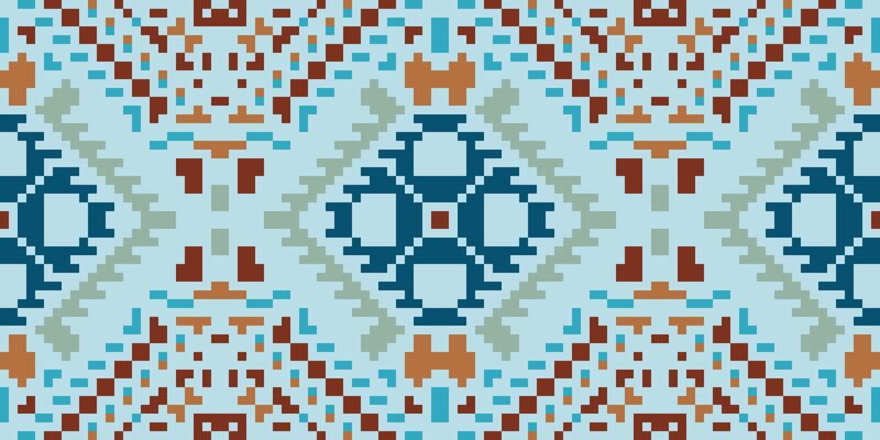 Pixel Geometric Arabic Geometric Pattern Wallpaperfolk Embroidery, Aztec Geometric Ornament Print. Design for Carpet, Wallpaper, Clothing, Wrapping, Fabric