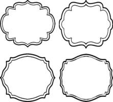 Four different frames for a blank page vector
