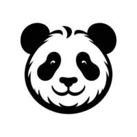 a panda bear head is shown in a simple style vector