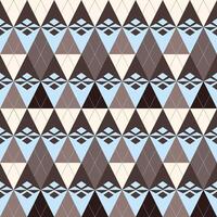 Seamless Geometric Triangle Pattern Retro Minimalist in Brown, Blue, and Beige vector