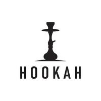 Old design hookah logo shisha bar concept simple minimalist retro illustration templet symbol brand bar, restaurant, shop, and business brand vector