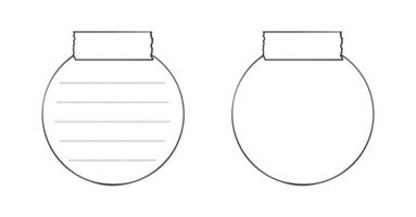 Hand drawn blank round memo paper template set, sticky note, reminder, to do list, sticky tape. Bullet journal elements in line art doodle style. vector