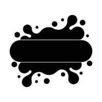 Ink splatter and grunge splash elements in black silhouette style for use in graffiti, abstract backgrounds, and creative design effects. vector