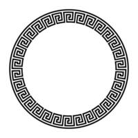 Traditional Chinese Round frame, Circle Frame, Border Pattern. Decorative round frame for design with floral Chinese ornament, meander. Template for cards, invitations, textiles, porcelain, engraving vector
