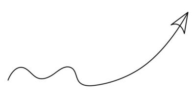Arrow one line drawing, Arrow Symbol Continuous One Line Drawing Icon vector