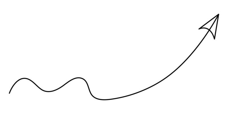Arrow one line drawing, Arrow Symbol Continuous One Line Drawing Icon