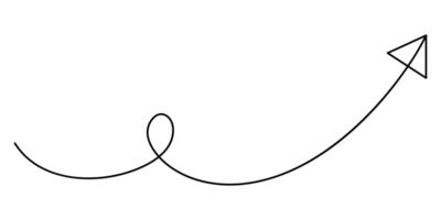 Arrow Symbol Continuous Line Icon, arrow continuous one line drawing illustration vector