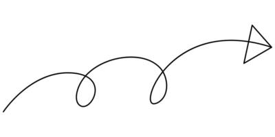 Arrow Symbol Continuous One Line Drawing Icon vector