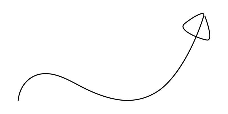 Arrow continuous one line drawing illustration