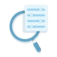 search and filter functions. magnifier and filter controls. for user interfaces, mobile apps, and websites with advanced search and customization features. flat design illustration vector