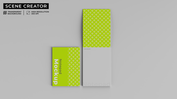 Mockup of a notepad in a scene, top view psd