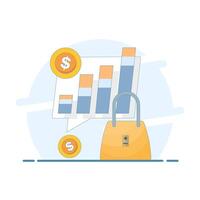 sales increase concept. business increase, revenue and sales result. profit and success. progress in revenue increase, sales increase drastically. flat cartoon design illustration on background. vector