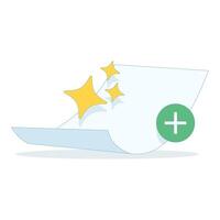 new file concept empty status single icon. to upload or add files. modern graphic element for landing page, ui empty status, infographic, icon. flat cartoon design illustration on background. vector