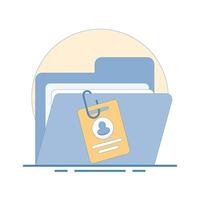 folder with user accounts, which describes login actions to store data and achievements. can be used in connection with personal storage, user access, cloud, or progress tracking. vector