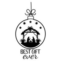 Faith Based Apparel Featuring Nativity and Scripture vector