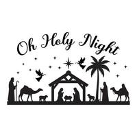 Scripture Inspired Nativity Design for Shirts vector