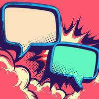 Pop Art Speech Bubbles Background vector